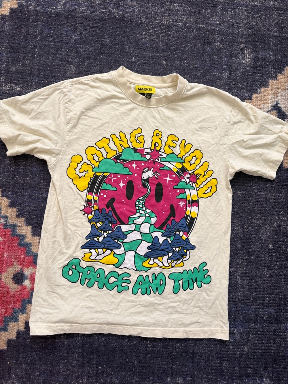 MA5KET x SmileyWorld 'Going Beyond Space and Time' Graphic Tee - White